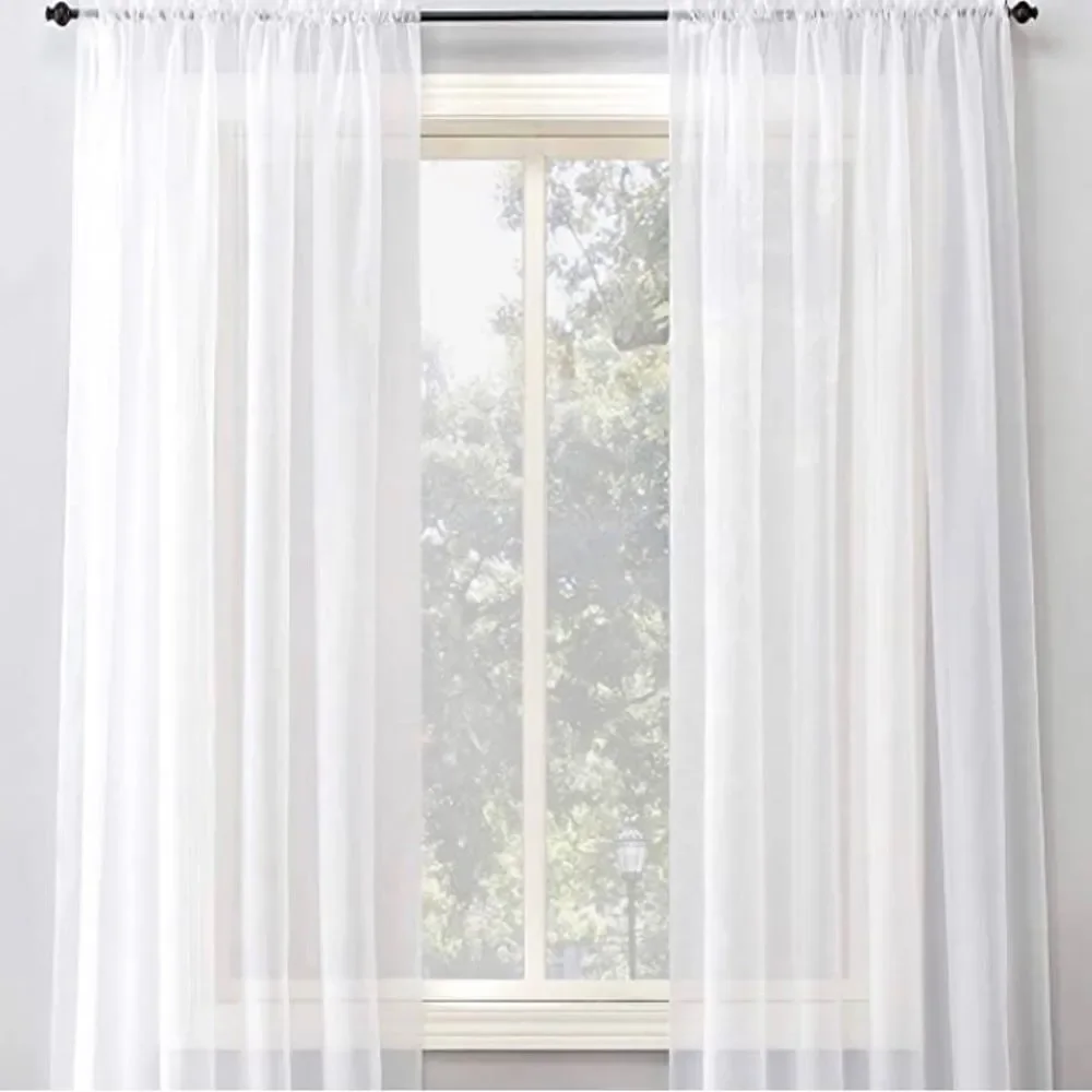 No. 918 Emily Sheer Voile Rod Pocket Curtain Panel, 59